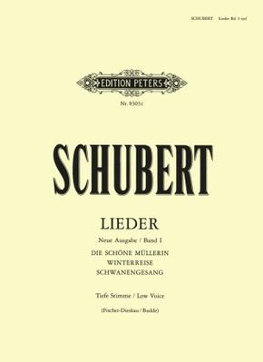 Lieder (Fischer-Dieskau / Budde), tiefe Stimme: Schöne Müllerin D 795, Winterreise D 911, Schwanengesang D 957, t