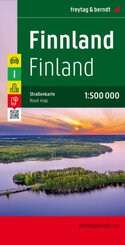 Finnland, Autokarte 1:500.000, freytag & berndt. Suomi. Finland. Finlande. Finlandia