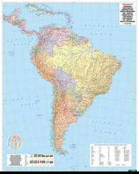 Freytag & Berndt Poster Südamerika, Politisch, ohne Metallstäbe; South America Political