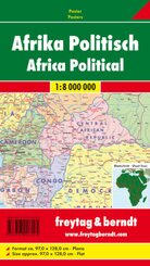 Freytag & Berndt Poster Afrika Politisch, ohne Metallstäbe. Africa Political