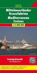 Mittelmeerländer Kreuzfahrten, Autokarte 1:2.000.000. Mediterranean Cruises. Croisiéres en Méditerranee. Crociere nel Me