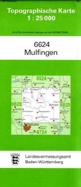 Topographische Karte Baden-Württemberg Mulfingen