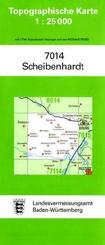 Topographische Karte Baden-W&uuml;rttemberg Scheibenhardt
