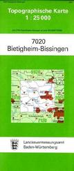 Topographische Karte Baden-Württemberg Bietigheim-Bissingen