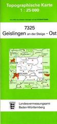 Topographische Karte Baden-Württemberg Geislingen an der Steige, Ost