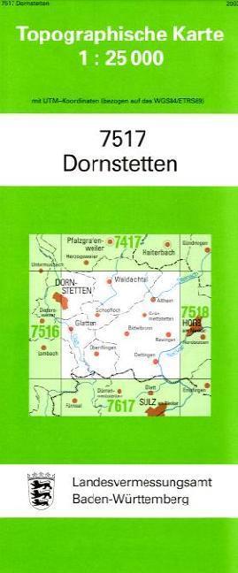 Topographische Karte Baden-Württemberg Dornstetten