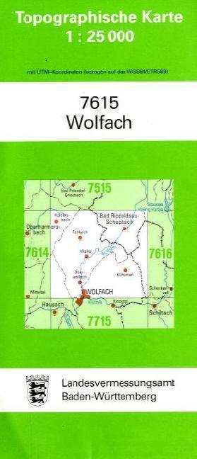 Topographische Karte Baden-Württemberg Wolfach