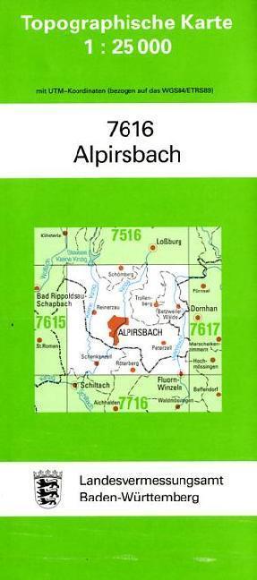 Topographische Karte Baden-Württemberg Alpirsbach