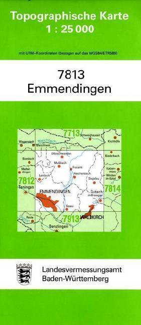 Topographische Karte Baden-Württemberg Emmendingen