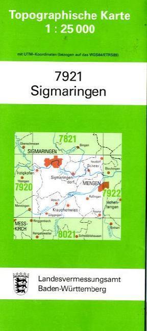 Topographische Karte Baden-Württemberg Sigmaringen