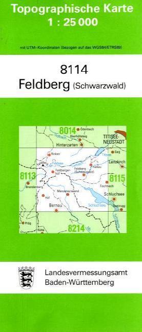 Topographische Karte Baden-Württemberg Feldberg (Schwarzwald)