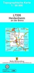 Topographische Karte Baden-Württemberg Heidenheim a. d. Brenz