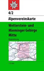 Alpenvereinskarte Wetterstein- und Mieminger Gebirge, Mitte