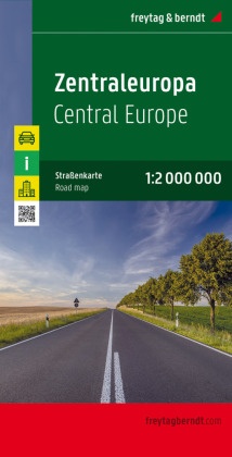 Zentraleuropa, Straßenkarte 1:2 Mio., freytag & berndt. Centraal Europa / Europa central