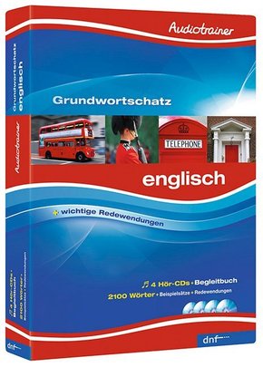Audiotrainer Grundwortschatz Englisch, m. 4 Audio-CD, m. 1 Buch, 1 Audio-CD