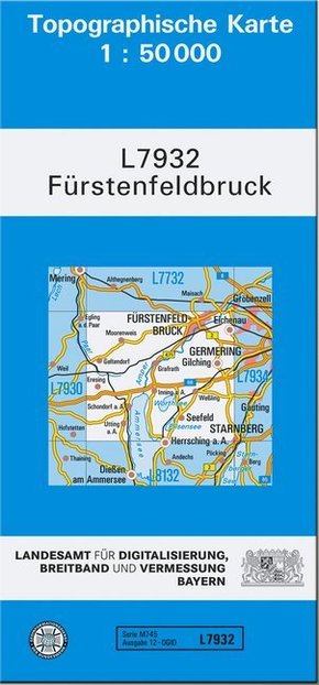 Topographische Karte Bayern Fürstenfeldbruck