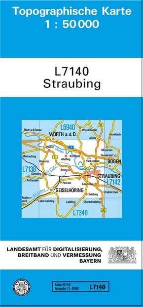 Topographische Karte Bayern Straubing