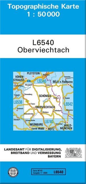 Topographische Karte Bayern Oberviechtach