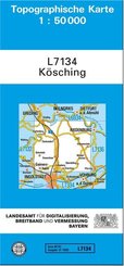 Topographische Karte Bayern Kösching