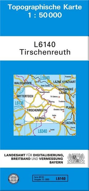 Topographische Karte Bayern Tirschenreuth