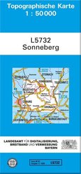 Topographische Karte Bayern Sonneberg