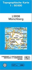 Topographische Karte Bayern Münchberg