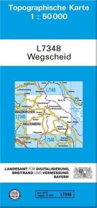 Topographische Karte Bayern Wegscheid