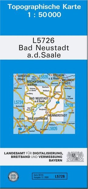 Topographische Karte Bayern Bad Neustadt a. d. Saale