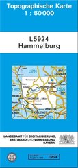 Topographische Karte Bayern Hammelburg