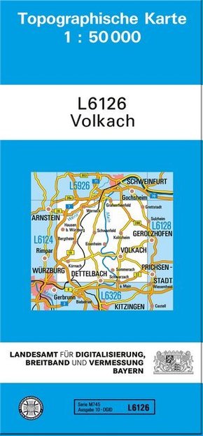 Topographische Karte Bayern Volkach