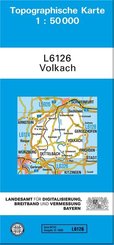Topographische Karte Bayern Volkach