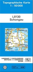 Topographische Karte Bayern Schongau