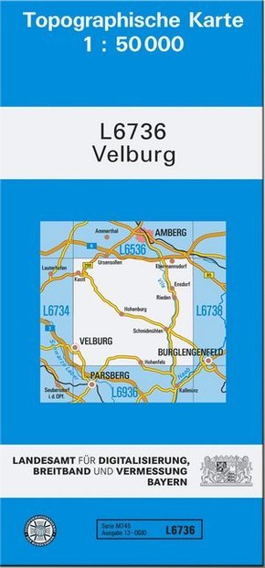 Topographische Karte Bayern Velburg