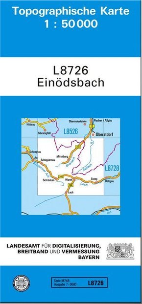 Topographische Karte Bayern Einödsbach