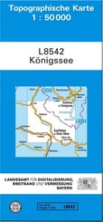 Topographische Karte Bayern Königssee