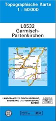 Topographische Karte Bayern Garmisch-Partenkirchen