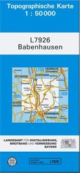 Topographische Karte Bayern Babenhausen