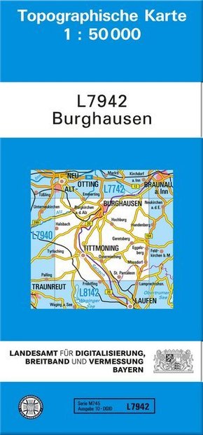 Topographische Karte Bayern Burghausen