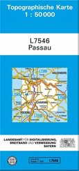 Topographische Karte Bayern Passau