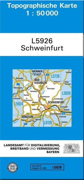 Topographische Karte Bayern Schweinfurt