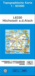 Topographische Karte Bayern Höchstadt a. d. Aisch