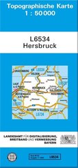 Topographische Karte Bayern Hersbruck