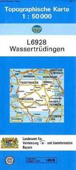 Topographische Karte Bayern Wassertrüdingen