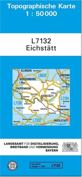 Topographische Karte Bayern Eichstätt