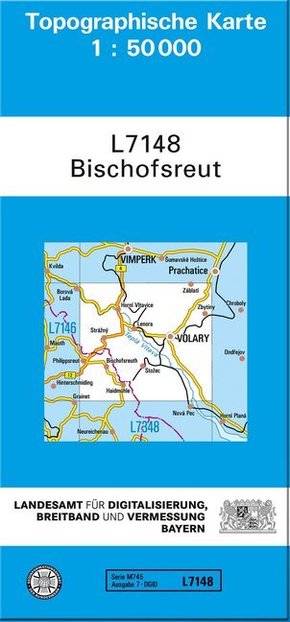 Topographische Karte Bayern Bischofsreut