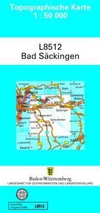 Topographische Karte Baden-Württemberg, Zivilmilitärische Ausgabe - Bad Säckingen