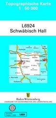 Topographische Karte Baden-Württemberg, Zivilmilitärische Ausgabe - Schwäbisch Hall