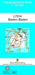 Topographische Karte Baden-Württemberg, Zivilmilitärische Ausgabe - Baden-Baden