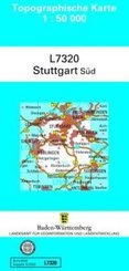 Topographische Karte Baden-Württemberg, Zivilmilitärische Ausgabe - Stuttgart-Süd