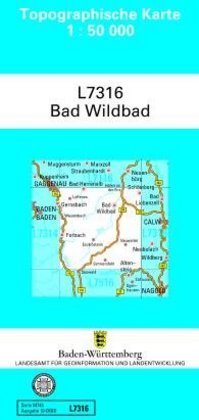 Topographische Karte Baden-Württemberg, Zivilmilitärische Ausgabe - Bad Wildbad